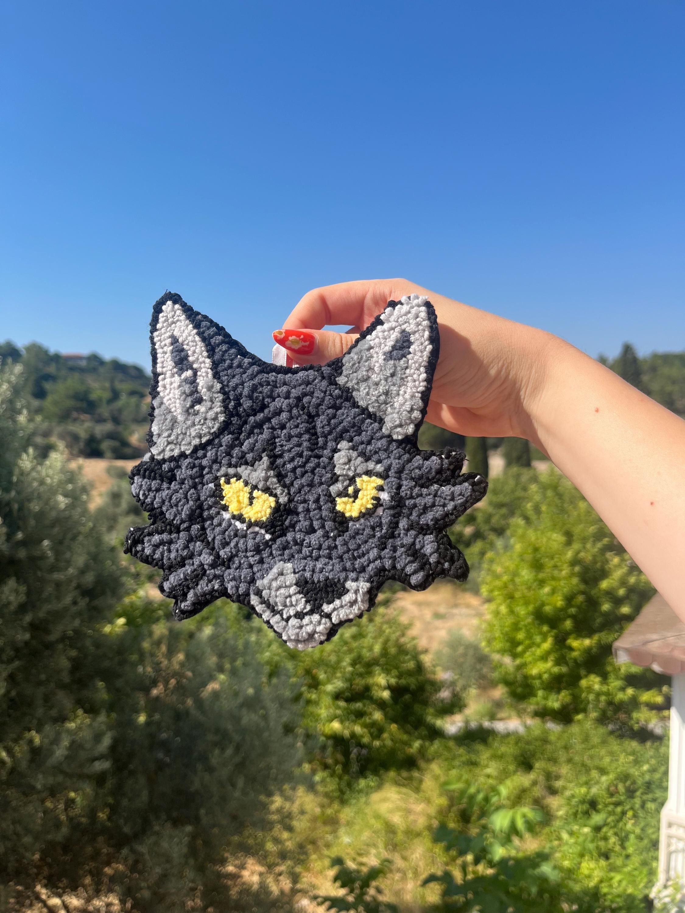 Cat Mug Rug Punch Needle Pattern, Animal Portrait (PDF Pattern) - Etsy