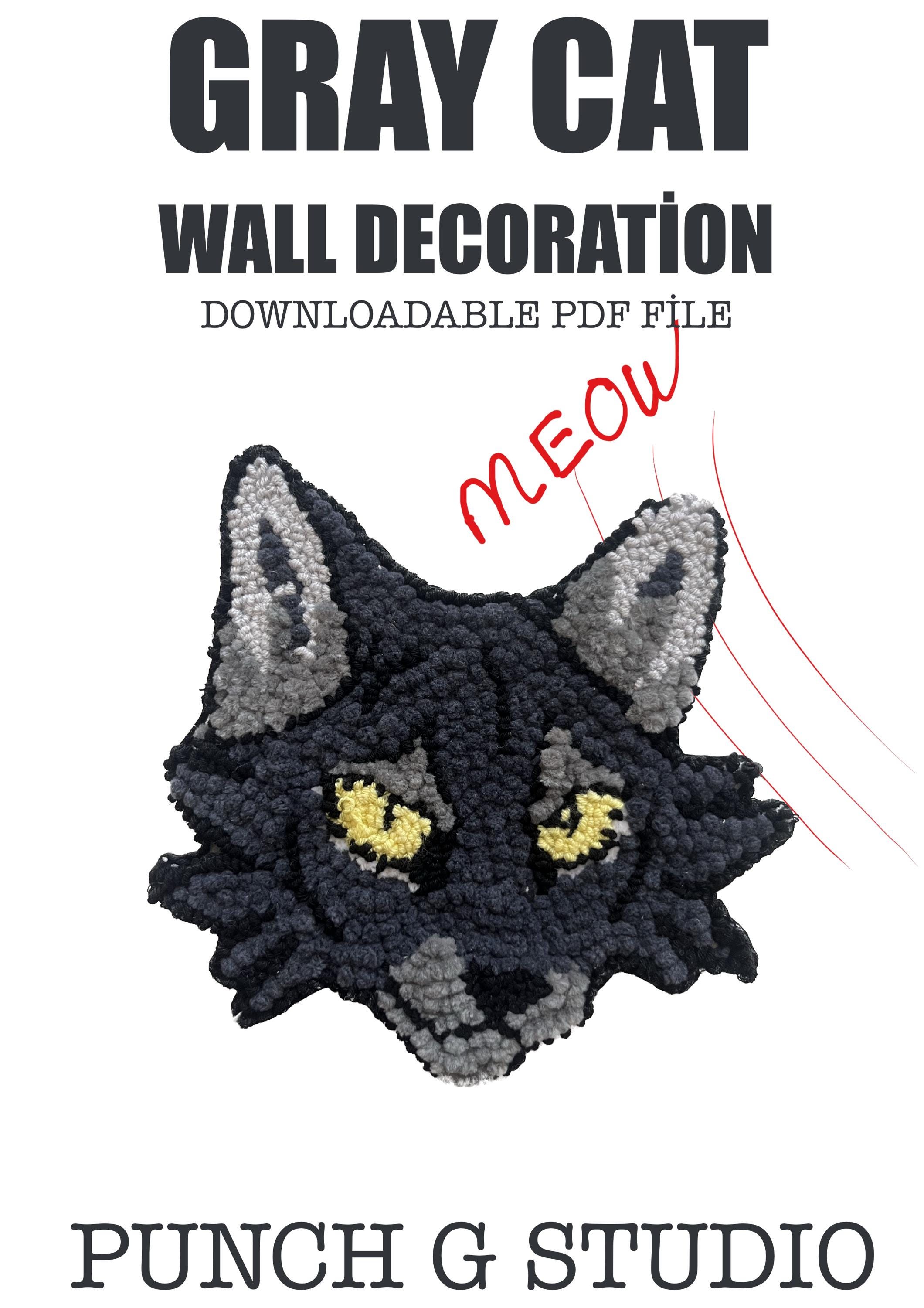 Cat Mug Rug Punch Needle Pattern, Animal Portrait (PDF Pattern) - Etsy