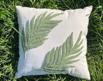 Handmade Punch Needle Pillow - Textured Boho Cushion - Cozy Home Decor