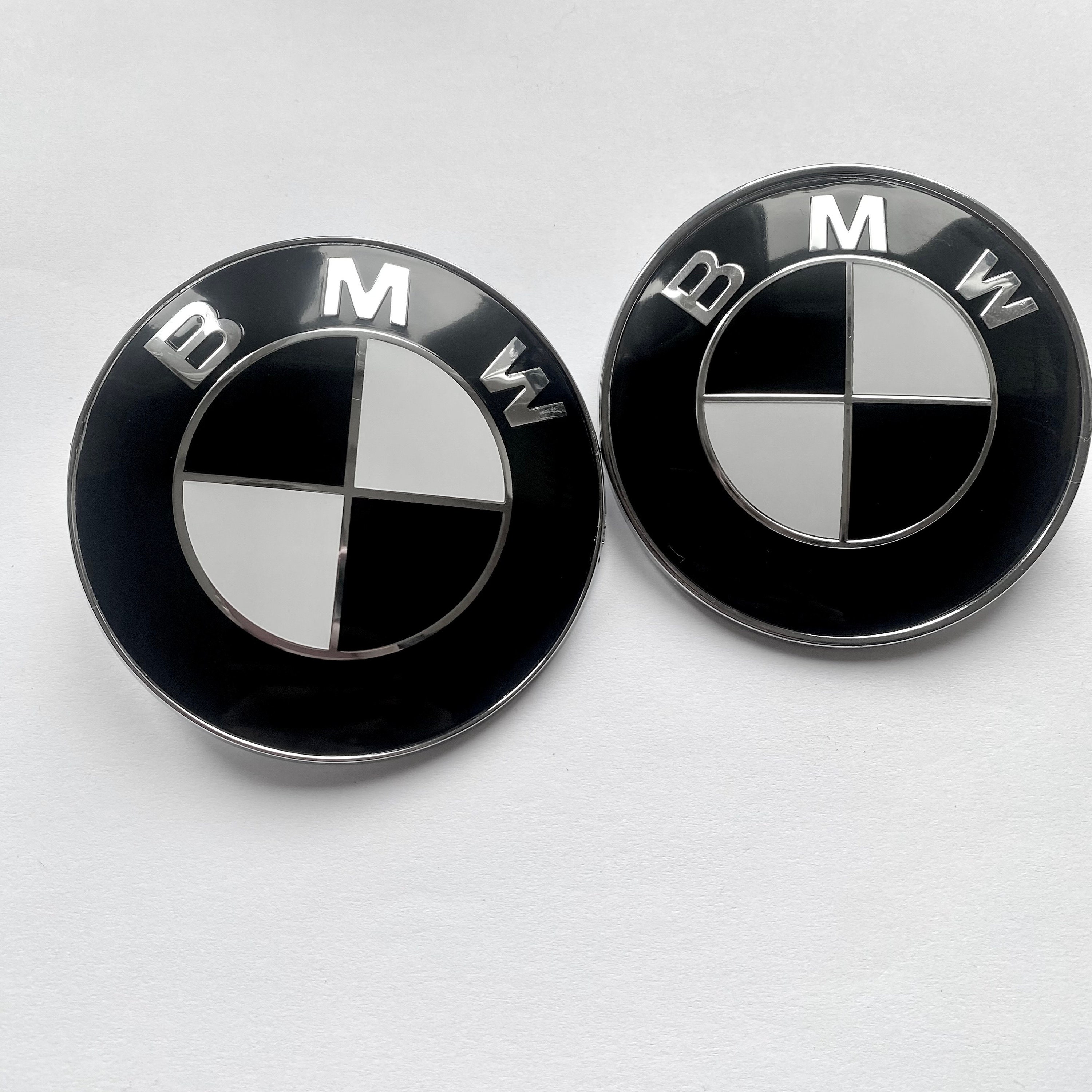 BMW Emblems Black and White 82mm 78mm E91 E39 E60 Etsy
