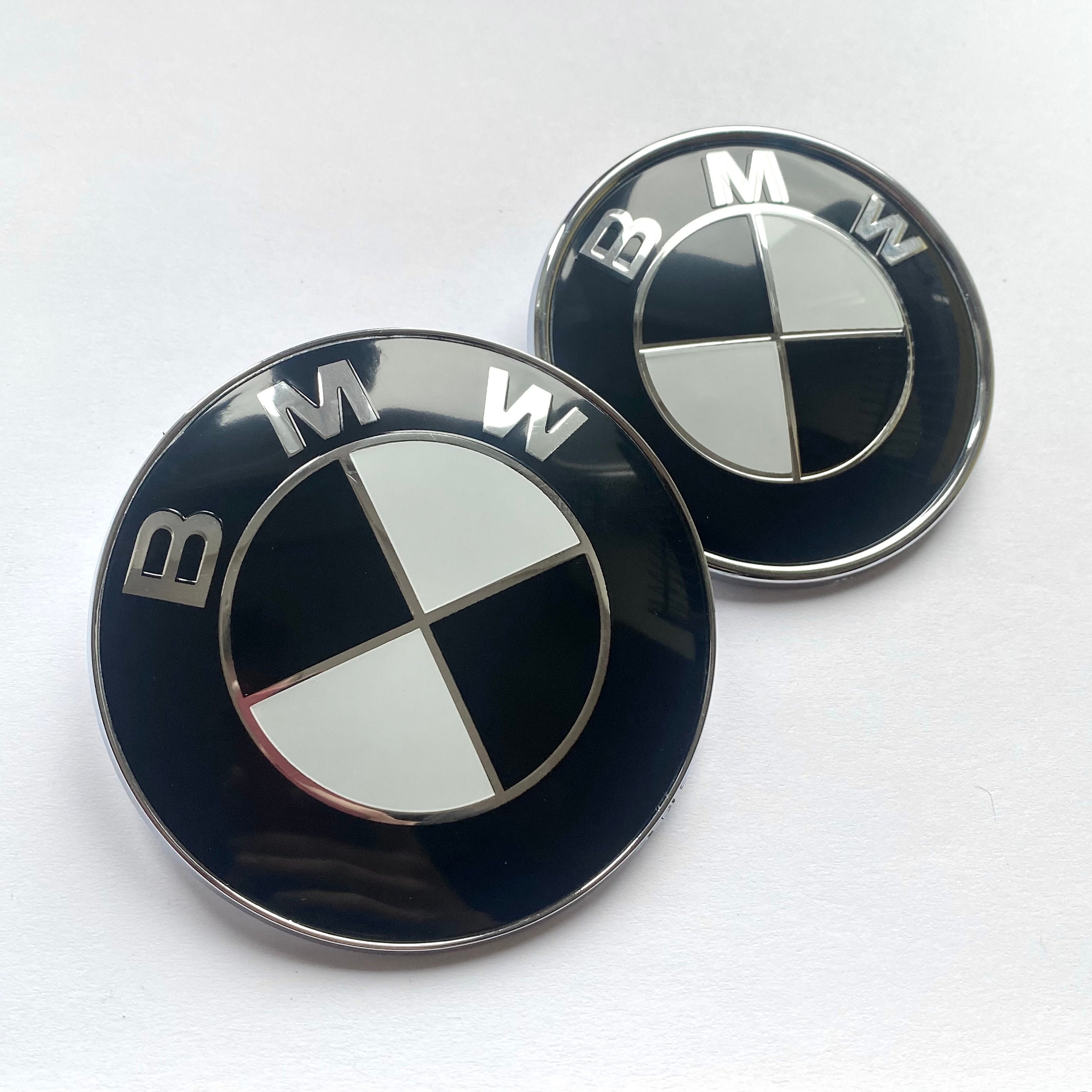 BMW Emblems Black and White 82mm 78mm E91 E39 E60 Etsy