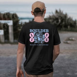 Climbing unisex Organic Cotton T-Shirt | Mountain Lover&#39;s Apparel, Adventure Tee