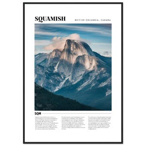 Squamish Climbing Art Print - Mounted Framed Poster for Outdoor Lovers