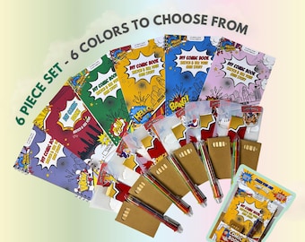 Superhero Birthday Party Favor Comic Book Kit For Kids Birthday Goodie Bag Creative Activity Pack Fun Entertainment Idea For Celebration
