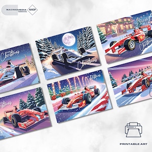 Formula 1 Christmas cards (Digital cards) pack of 5