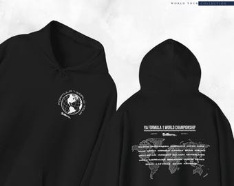 Mercadoria da F1 – Moletom com capuz da turnê mundial de Fórmula 1 Racingmedia Shop