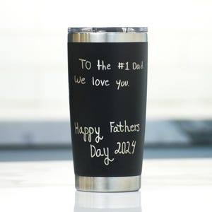 Message manuscrit de vos enfants gravé sur YETI 20 oz, mot gravé classique 20 oz pour enfant, gobelet gravé pour enfants, cadeau fête des pères