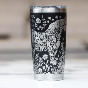 Floral Horse 360 Full Wrap Engraved YETI 20 oz