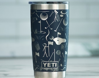 Personalized Golf Tumbler, Custom Engraved 20oz Golf Gift for Men, Laser Engraved Golf Tournament Cup, Gift for Golfer, Fathers Day Gift