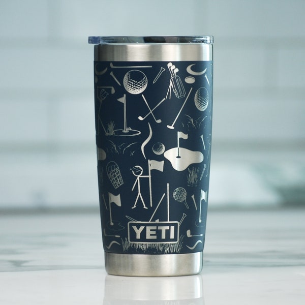 Personalized Golf Tumbler, Engraved Golf Gift for Men, Golf Tournament Prize, Gift for Golfer Dad, Golf Coach Gift, Christmas Gift for Him