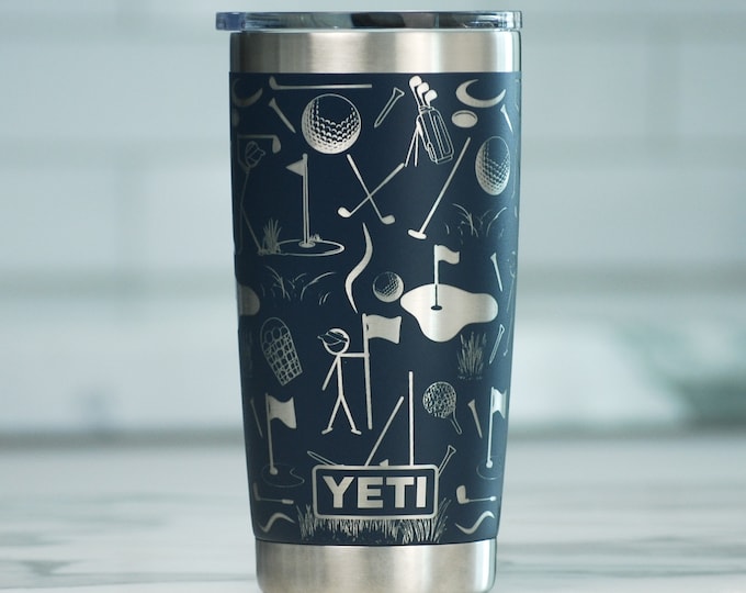 Personalized Golf Tumbler 20oz 30oz, Engraved Golf Gift for Men, Golf Tournament Prize, Gift for Golfer Dad, Christmas Gift for Him