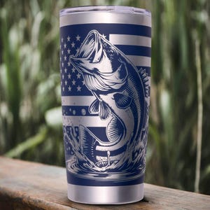 Vaso Yeti de 20 oz con texto &quot;Keep Calm Go Fishing&quot; grabado - Vaso envolvente de 20 oz para pesca de lubina, regalo de pesca de 20 oz