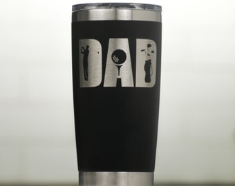 Golf Papa individuell gravierte 20 Unzen Becher, 20 Unzen YETI Golf Vatertagsgeschenk, Golf Vatertagsgeschenk Becher