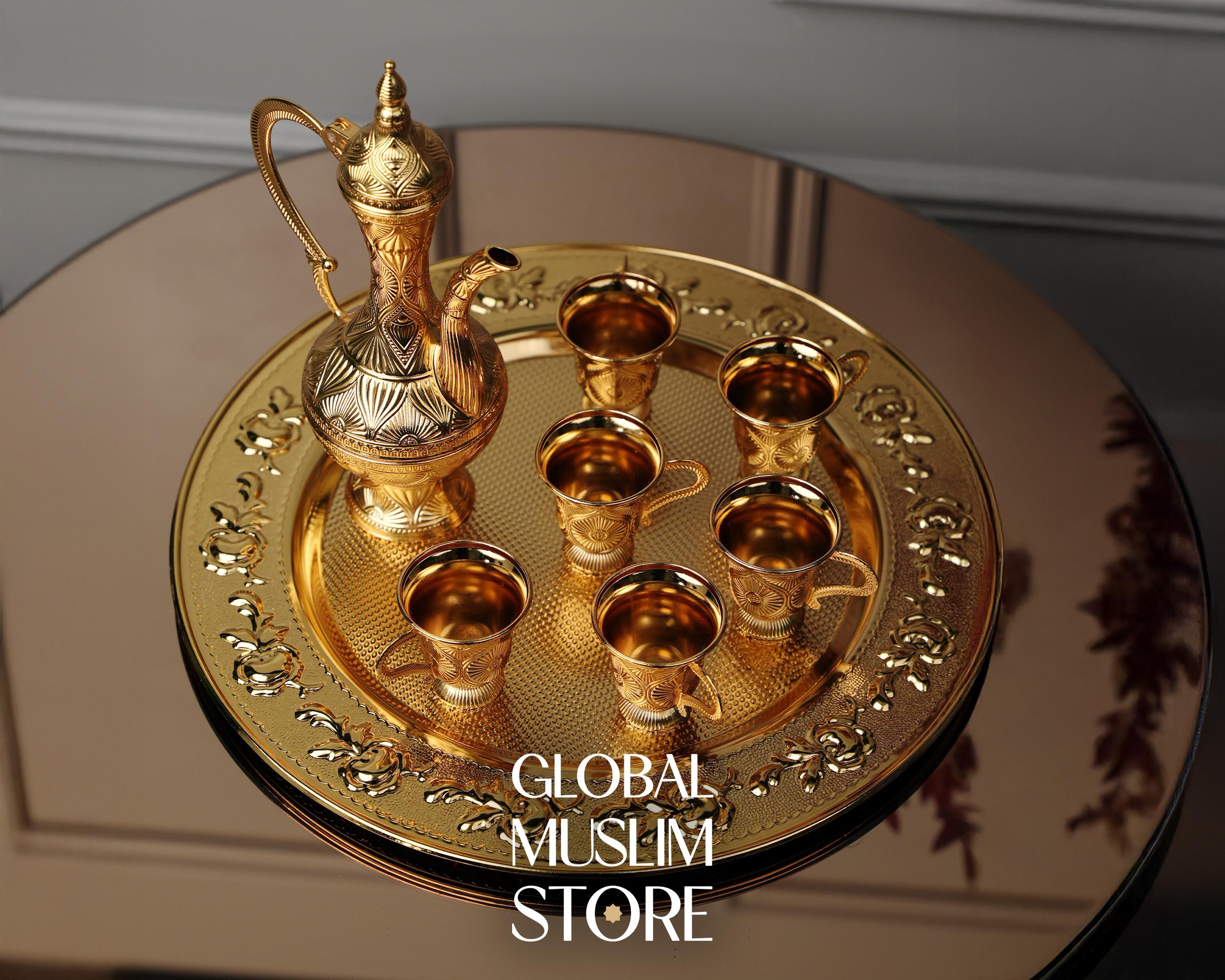 イムサエムさん長皿2個セット Buy Zamzam Set, Royal Zamzam Water Serving Ensemble, Luxury Zamzam