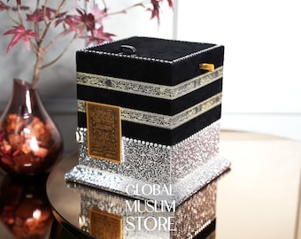 Modelo de Kaaba con Corán / Figura de Kaaba con Corán como regalo / Decoración islámica para el hogar o la oficina / Réplica de Kaaba / Regalo islámico / Regalo musulmán