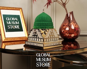 Réplica de la Cúpula Verde / Decoración de la Mezquita del Profeta / Decoración islámica para el hogar / Adorno de la Cúpula Verde de Medina / Regalo de Ramadán / Decoración de mesa musulmana