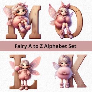 Fee Png Alphabet Png Fee dekorative Buchstaben Fee Alphabet Buchstaben Fee Clipart Fee digitale Buchstaben niedliche Puppen PNG-Dateien