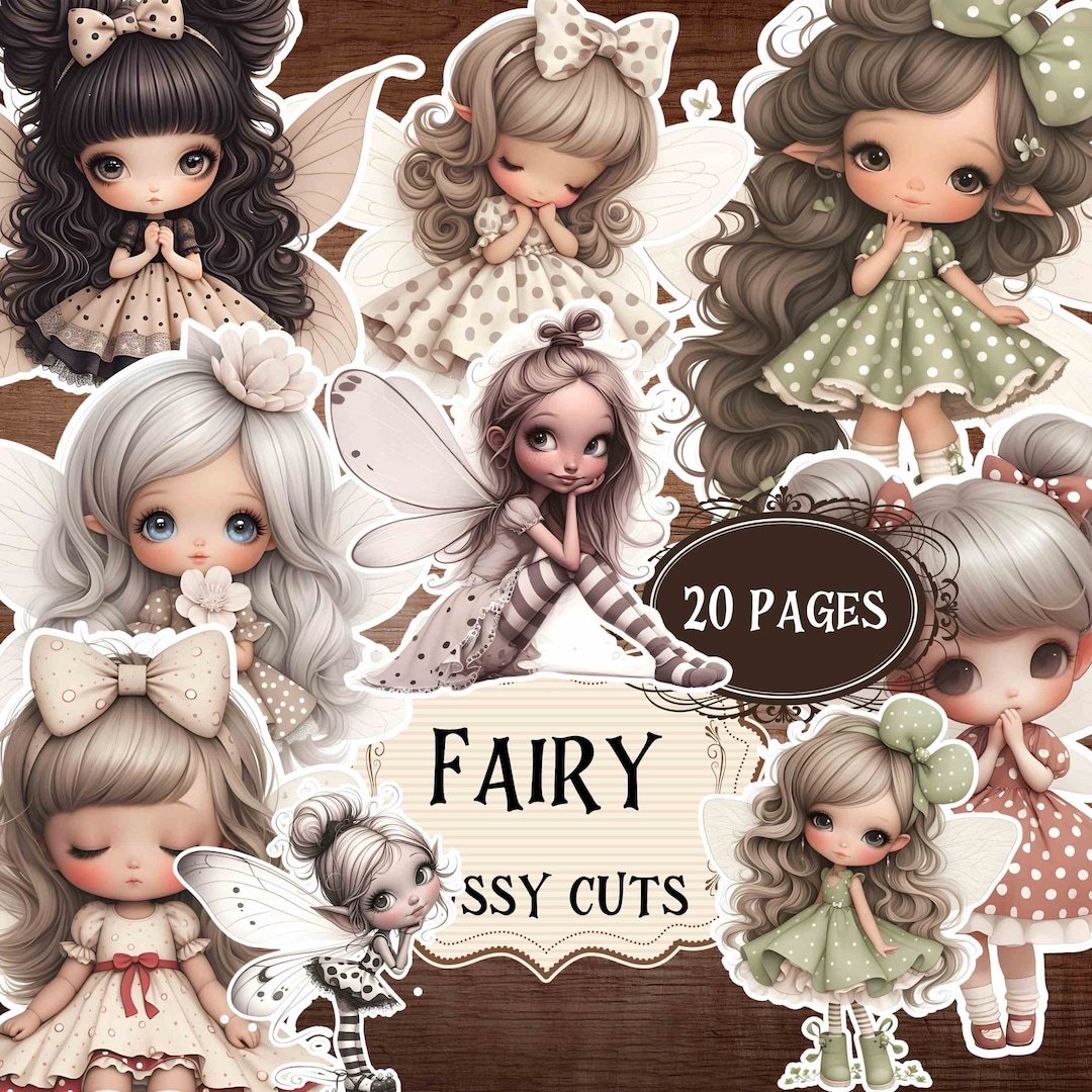 Fairy Bundle High Quality Fairies Fussy Cuts Cute Fairy Junk Journal ...