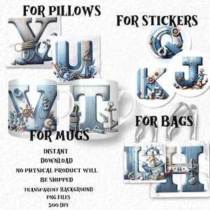 Nautical Png Alphabet Nautical Decorative Letters Ocean Alphabet ...