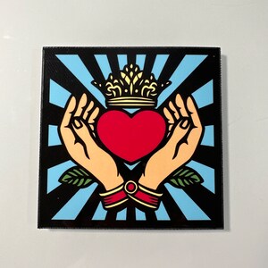 Pop Art Claddagh Magnet 3&quot; square