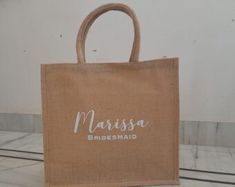 Bridesmaid Bags,Bridesmaid Tote Bags,Bridesmaid Bag,Wedding Tote Bags, Bridal Party Gifts,Bride,Wedding Gift,Cotton Bag, jute bag