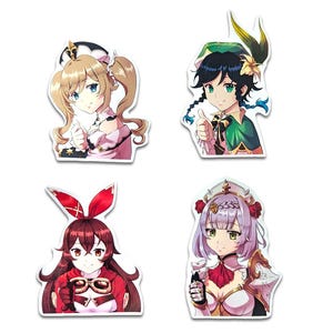 Niedliche Mondstadt Sticker von Barbara, Venti, Amber & Noelle | Fröhliche Daumen Hoch! | Geschenke für Otaku PC Gamer