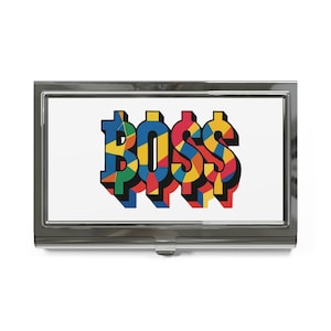 Glanzend metallic houder voor visitekaartjes: stijlvol netwerkaccessoire