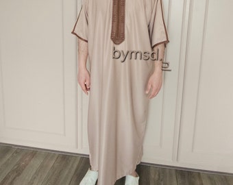 Moroccan gandoura taupe