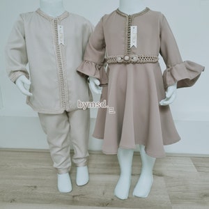 Kaftan / Kleid Taupe Bild 2