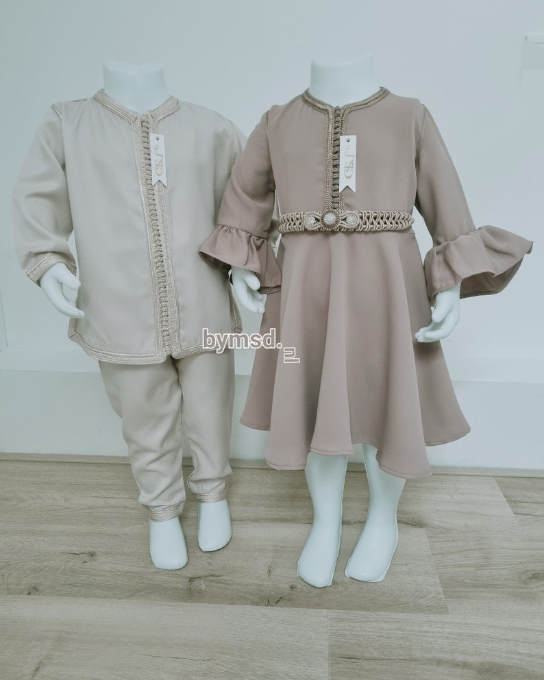 Kaftan / Kleid Taupe Bild 2