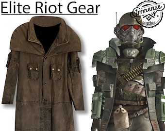 Nuevo traje de Las Vegas abrigo de lona Elite Riot Gear chaqueta NCR Ranger Duster Fallout