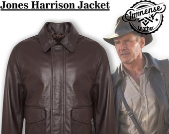 Blouson en cuir Indiana Jones Harrison Ford effet vieilli