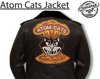 Fallout 4 Atom Cats Leather Jacket Handcrafted Cosplay Gaming Costume