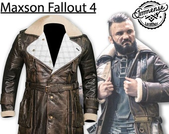 Elder Arthur Maxson Mantel Cosplay Fallout 4 Ledermantel