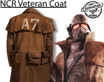 Handmade NCR Veteran Ranger Duster Fallout New Vegas Costume Canvas Coat