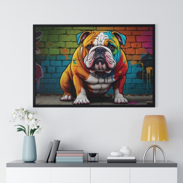 Tableau graffiti Bulldog Français - Déco murale originale pour les amoureux des chiens