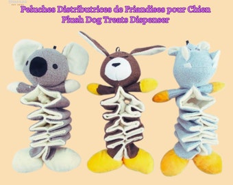 Peluches Distributrices de Friandises pour Chien - Jouet Ludique en Coton et Polaire - Livraison Gratuite et Rapide