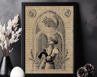 Angst und Hunger D'Arce Kunstdruck: Gravur Illustration