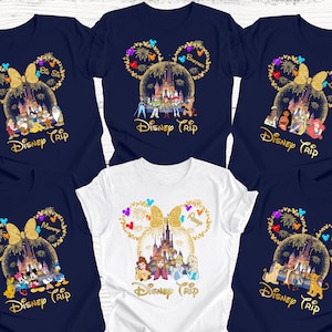 Koszulki Disney Trip, Koszulka rodzinna Disneyland, Koszulki z postaciami Disneya, Koszulka z niestandardowym imieniem Disney, Koszulka Disneyworld, Koszulka upominkowa Disney