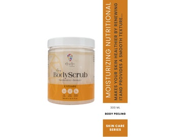 Organic Vitamin E Body Scrub for Glowing Skin - Natural Exfoliating Scrub with Hydrating Formula
