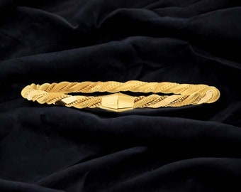 22K Cuff Bracelet & 22K Real Original Gold - Free Shipping