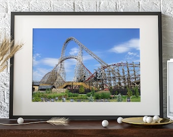 Hybrid Coaster Print – Zator, Poland Theme Park Art (Digital Download)