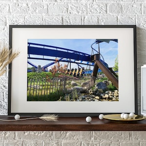 Wing Coaster - Instant Digital Download | Sevenum, Netherlands | Theme Park Print | Amusement Park Art | Rollercoaster Birthday Gift