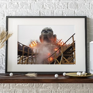 Wooden Coaster - Instant Digital Download | Staffordshire, U.K. | Theme Park Print | Amusement Park Art | Rollercoaster Birthday Gift