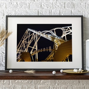 Hyper Coaster - Instant Digital Download | Chertsey, U.K. | Theme Park Print | Amusement Park Art | Rollercoaster Birthday Gift