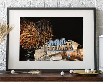 Impresión de la montaña rusa de Sandusky: arte de parque temático (descarga digital)