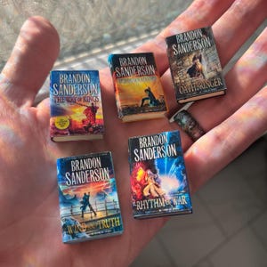 Brandon Sanderson Stormlight Series - Miniaturowe magnesy książkowe (zestaw 5 książek)