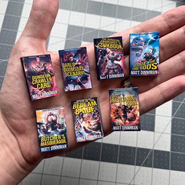 P - Dungeon Crawler Carl Series- Mini Book Magnets (7 Book Bundle)