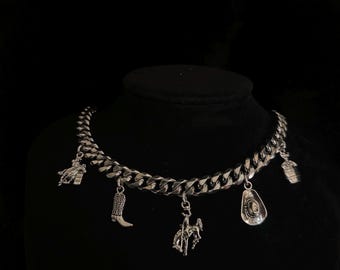 Halsband med västerländsk charm | Cowgirl-uttalandehalsband | Rodeosmycken