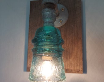 Glass Insulator Wall Light